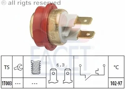 Термовыключатель, вентилятор радиатора FACET купить