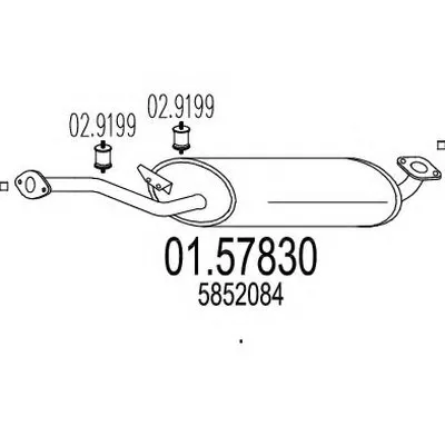 Средний глушитель выхлопных газов MTS купить