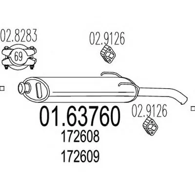 Глушитель выхлопных газов конечный MTS купить