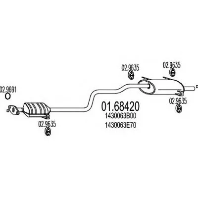 Глушитель выхлопных газов конечный MTS купить