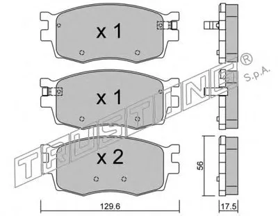 Комплект тормозных колодок, дисковый тормоз TRUSTING купить
