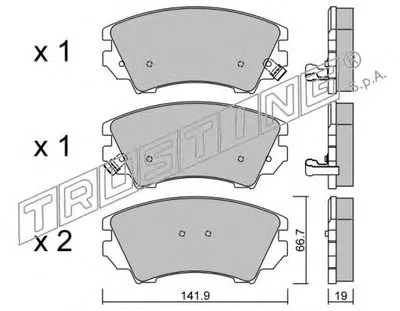 Комплект тормозных колодок, дисковый тормоз TRUSTING купить