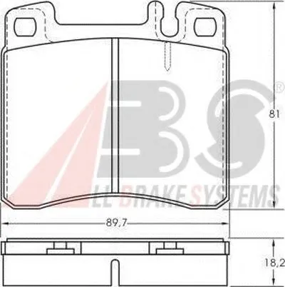 Комплект тормозных колодок, дисковый тормоз A.B.S. купить