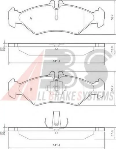Комплект тормозных колодок, дисковый тормоз A.B.S. купить