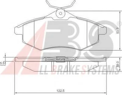Комплект тормозных колодок, дисковый тормоз A.B.S. купить