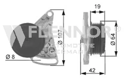 Натяжной ролик, поликлиновой  ремень FLENNOR купить