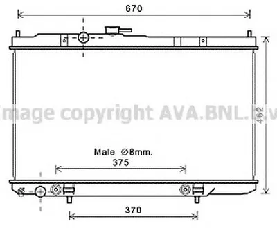 Радиатор, охлаждение двигателя AVA QUALITY COOLING купить