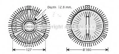 Сцепление, вентилятор радиатора AVA QUALITY COOLING купить