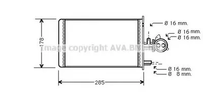 Теплообменник, отопление салона AVA QUALITY COOLING купить