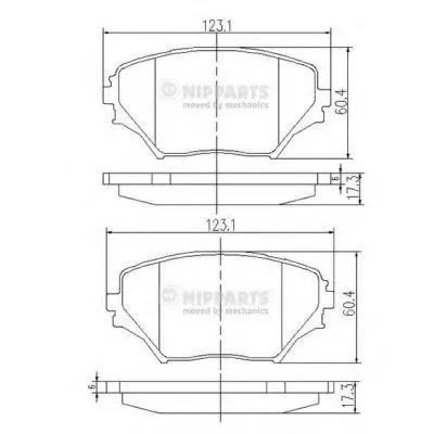 Комплект тормозных колодок, дисковый тормоз NIPPARTS купить