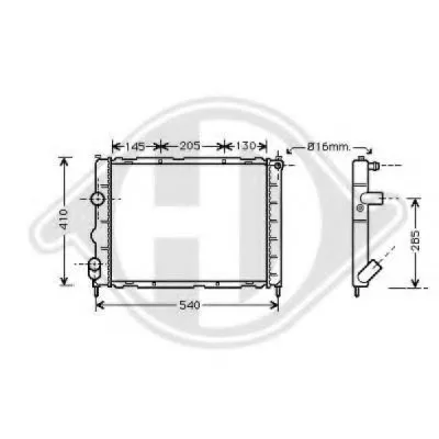 Радиатор, охлаждение двигателя DIEDERICHS купить