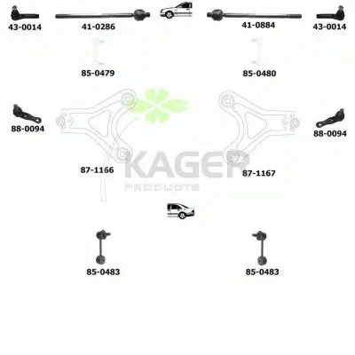 Подвеска колеса KAGER купить