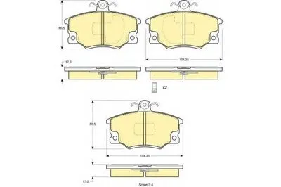 Комплект тормозных колодок, дисковый тормоз GIRLING купить