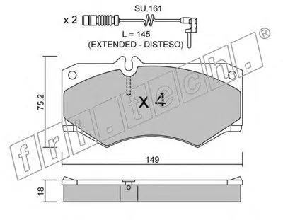 Комплект тормозных колодок, дисковый тормоз fri.tech. купить
