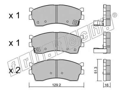 Комплект тормозных колодок, дисковый тормоз fri.tech. купить
