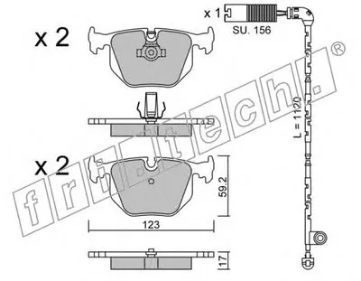 Комплект тормозных колодок, дисковый тормоз fri.tech. купить