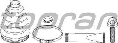 Комплект пылника, приводной вал TOPRAN купить