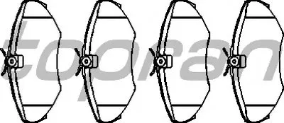 Комплект тормозных колодок, дисковый тормоз TOPRAN купить