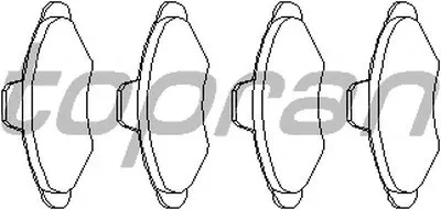 Комплект тормозных колодок, дисковый тормоз TOPRAN купить