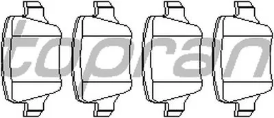 Комплект тормозных колодок, дисковый тормоз TOPRAN купить