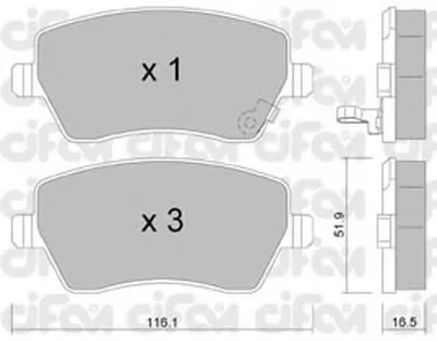 Комплект тормозных колодок, дисковый тормоз CIFAM купить