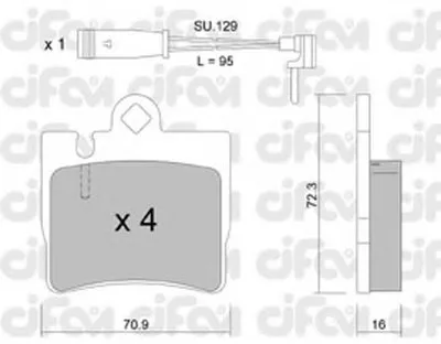 Комплект тормозных колодок, дисковый тормоз CIFAM купить