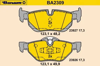 Комплект тормозных колодок, дисковый тормоз BARUM купить
