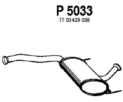 Средний глушитель выхлопных газов FENNO купить