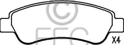 Комплект тормозных колодок, дисковый тормоз EEC купить