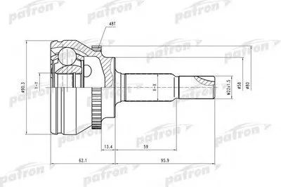Шарнирный комплект, приводной вал PATRON купить