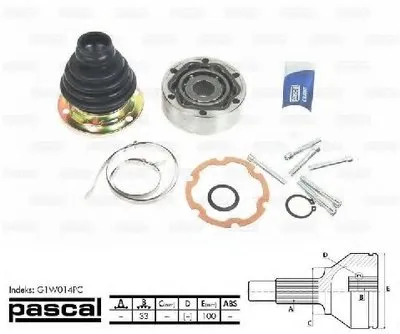 Шарнирный комплект, приводной вал PASCAL купить