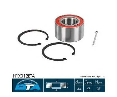 Комплект подшипника ступицы колеса BTA купить