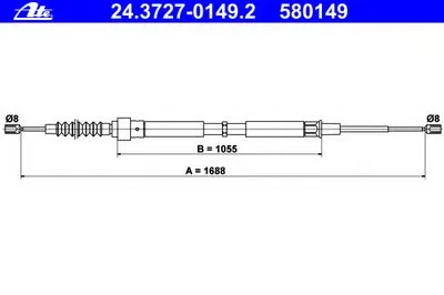 Трос, стояночная тормозная система ATE купить