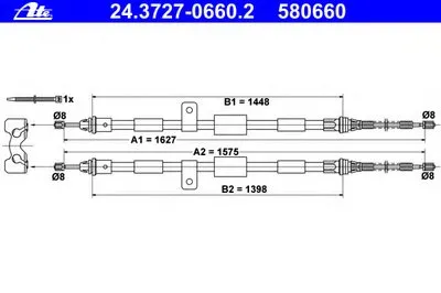 Трос, стояночная тормозная система ATE купить