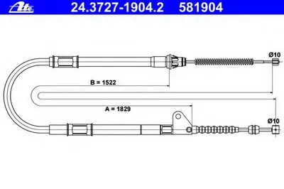 Трос, стояночная тормозная система ATE купить