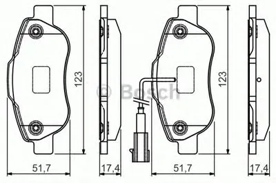 Комплект тормозных колодок, дисковый тормоз BOSCH купить