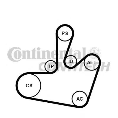 Поликлиновой ременный комплект CONTITECH купить
