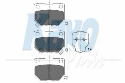 Комплект тормозных колодок, дисковый тормоз KAVO PARTS купить