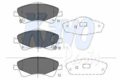 Комплект тормозных колодок, дисковый тормоз KAVO PARTS купить