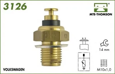 Датчик, температура охлаждающей жидкости MTE-THOMSON купить