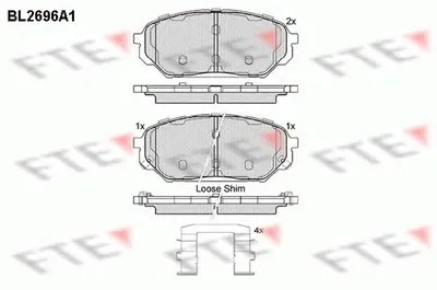 Комплект тормозных колодок, дисковый тормоз FTE купить