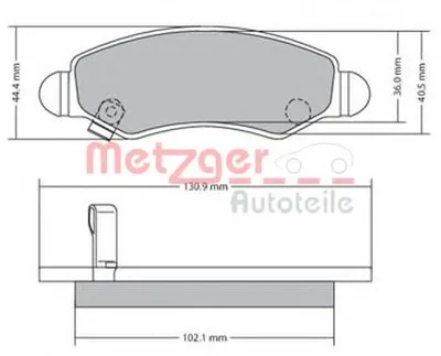 Комплект тормозных колодок, дисковый тормоз METZGER купить