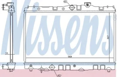 Радиатор, охлаждение двигателя NISSENS купить