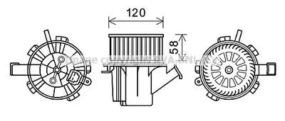 Электродвигатель, вентиляция салона AVA QUALITY COOLING купить