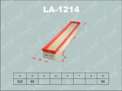 Воздушный фильтр LYNXauto купить