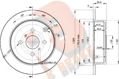 Тормозной диск R BRAKE купить