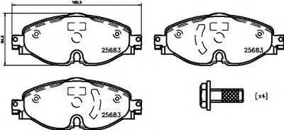Комплект тормозных колодок, дисковый тормоз MINTEX купить