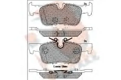 Комплект тормозных колодок, дисковый тормоз R BRAKE купить