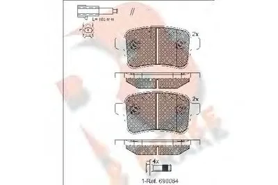 Комплект тормозных колодок, дисковый тормоз R BRAKE купить