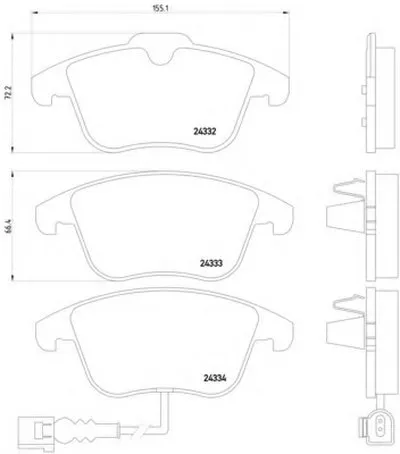 Комплект тормозных колодок, дисковый тормоз HELLA купить